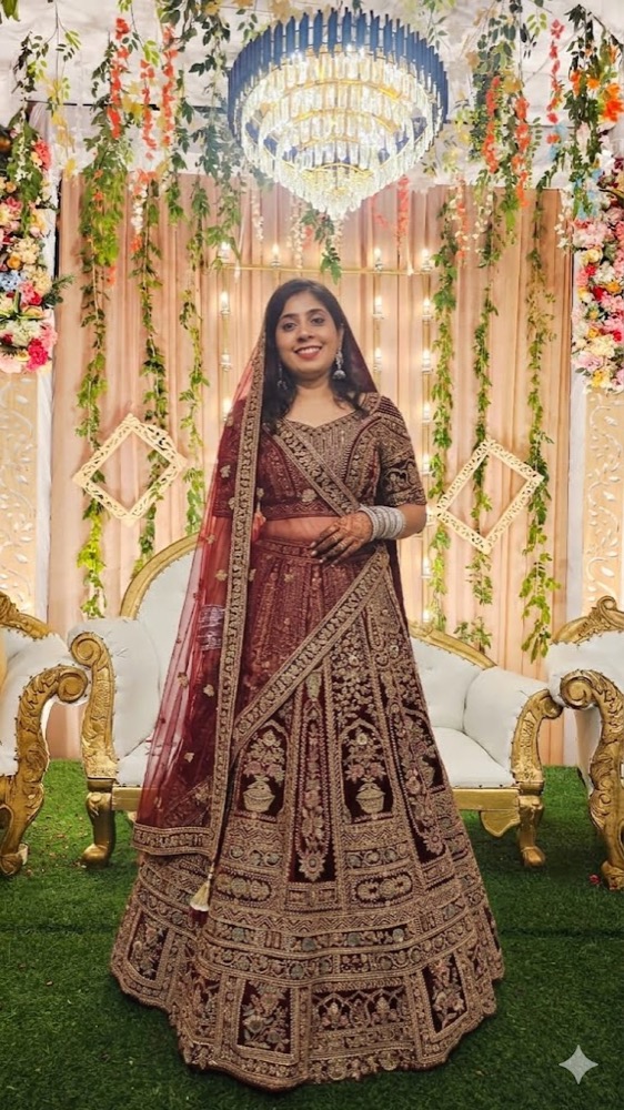 Bridal lehenga, photographed
