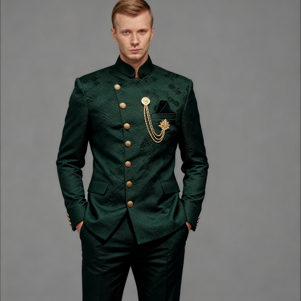 Embroidered sherwani, generated by FashClick from a flat product photo