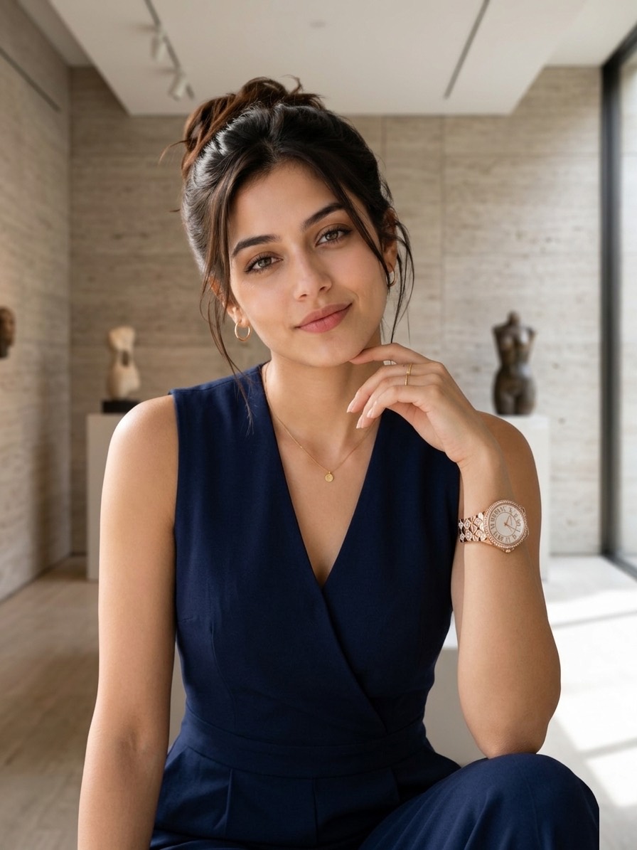 Pendant chain & watch, generated by FashClick from a flat product photo